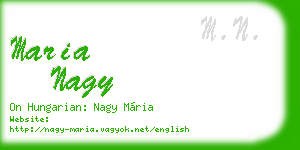maria nagy business card